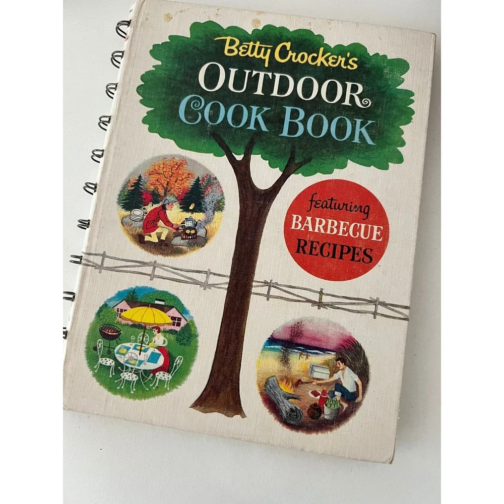 Betty Crocker Outdoor Cook Book Multi Color 1961 First Edition Spiral Bound‎